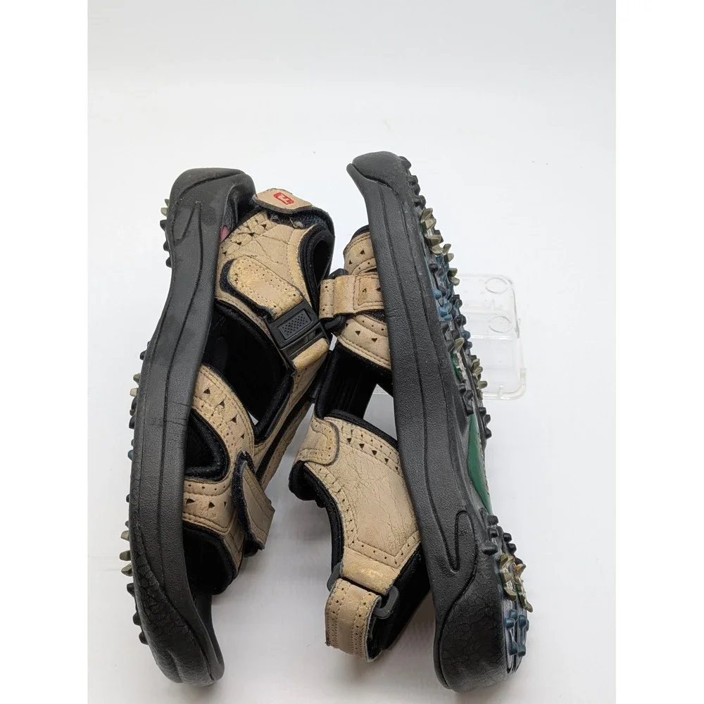 FootJoy Golf Sandals Mens Size 8 Beige Leather Spikeless Comfort Shoes